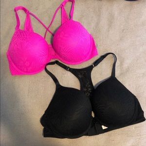 PINK Palm Lace Push Up Bras